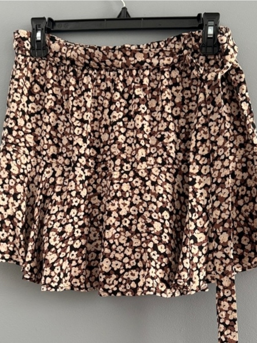 URBAN Romantics Brown and Cream Floral Circle Skirt